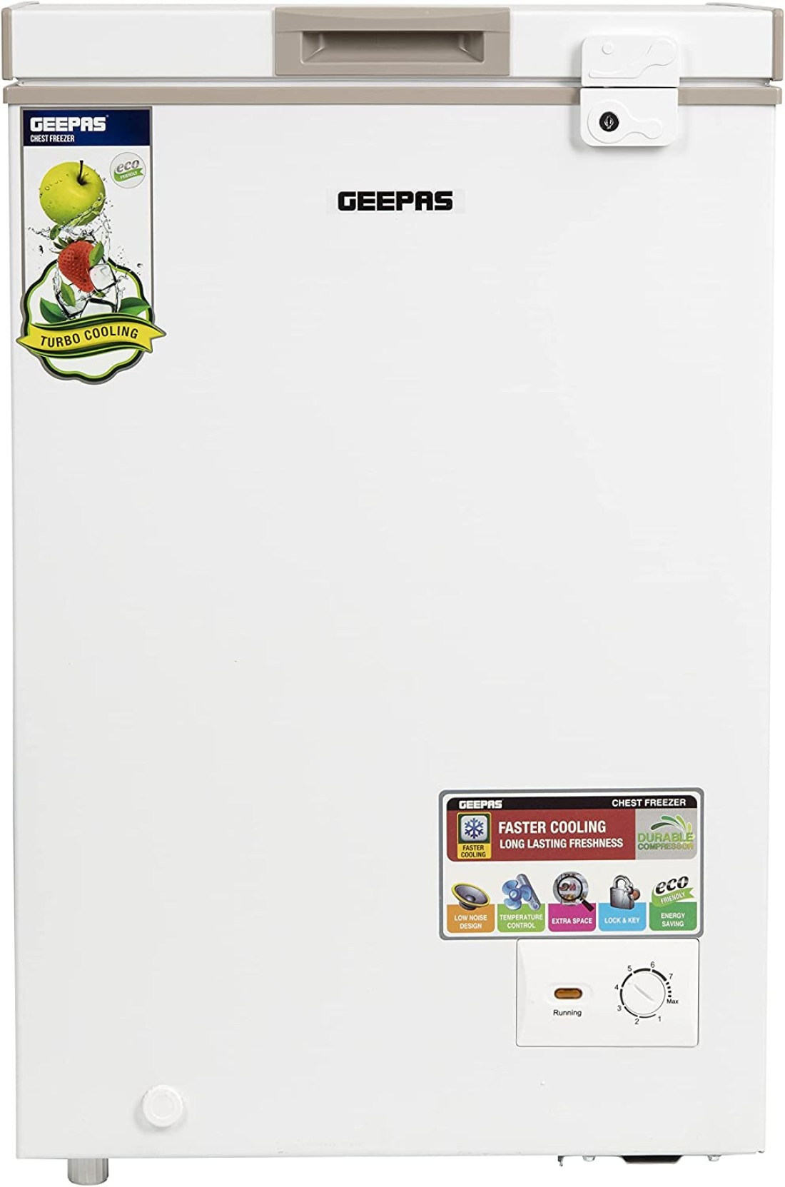 Geepas GCF1206WAH Chest Freezer, 120L