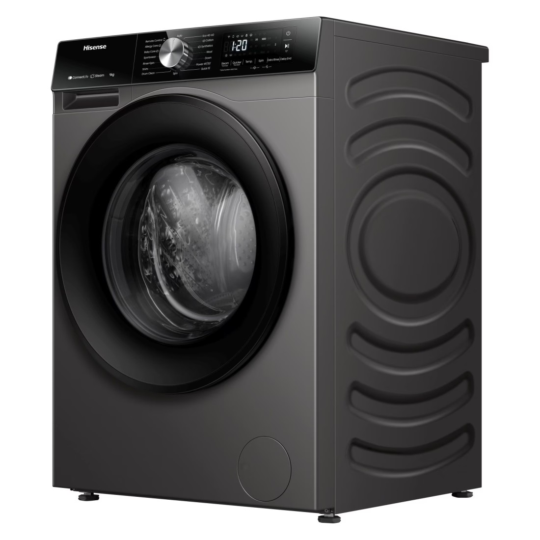 Hisense ConnectLife Front Load Washing Machine With Wi-Fi WD3S1043BT Titanium Silver 10kg With Dryer 6kg
