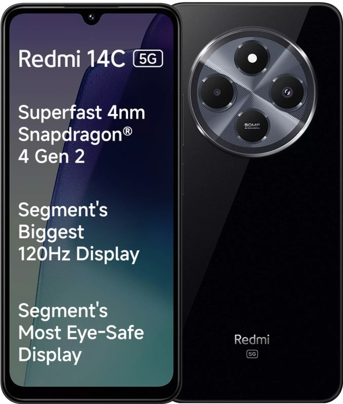 REDMI 14C 5G 4GB RAM ,128GB ROM , BLACK