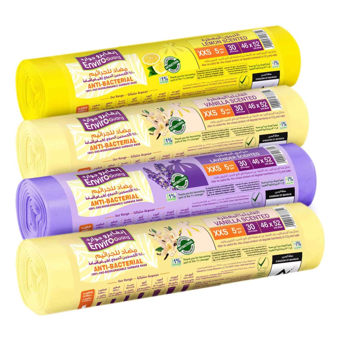Enviro Care Vanilla Scented 5 Gallons 30 Garbage Bags 4 Rolls