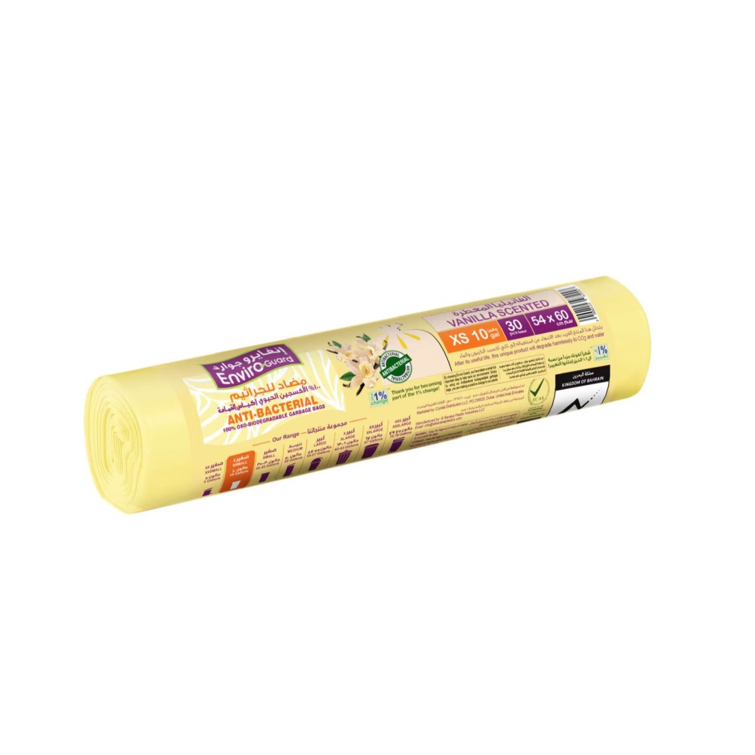 Enviro Care 10 Gallon Vanilla Scented Roll Beige Extra Small 30 Garbage Bags