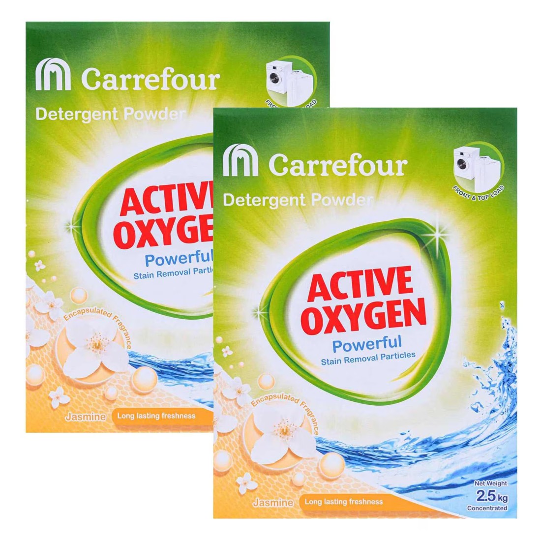 Carrefour Laundry Detergent Powder Jasmine 2.5kg Pack of 2