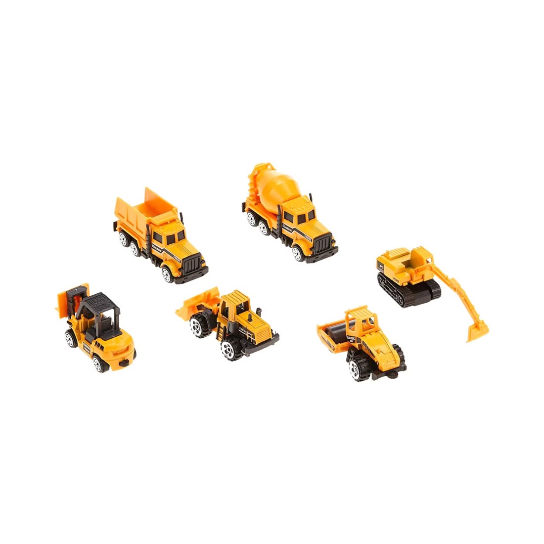 Power Joy Vroom Vroom 6-in-1 Diecast Premium Construction Car 86514 1 Yellow Pack of 6