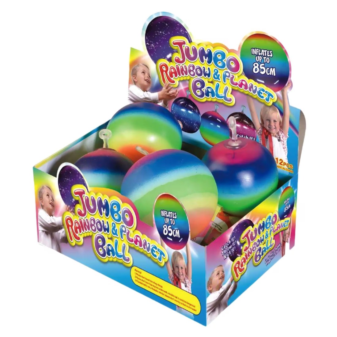 Jumbo Rainbow And Planet Balloon Ball Multicolour