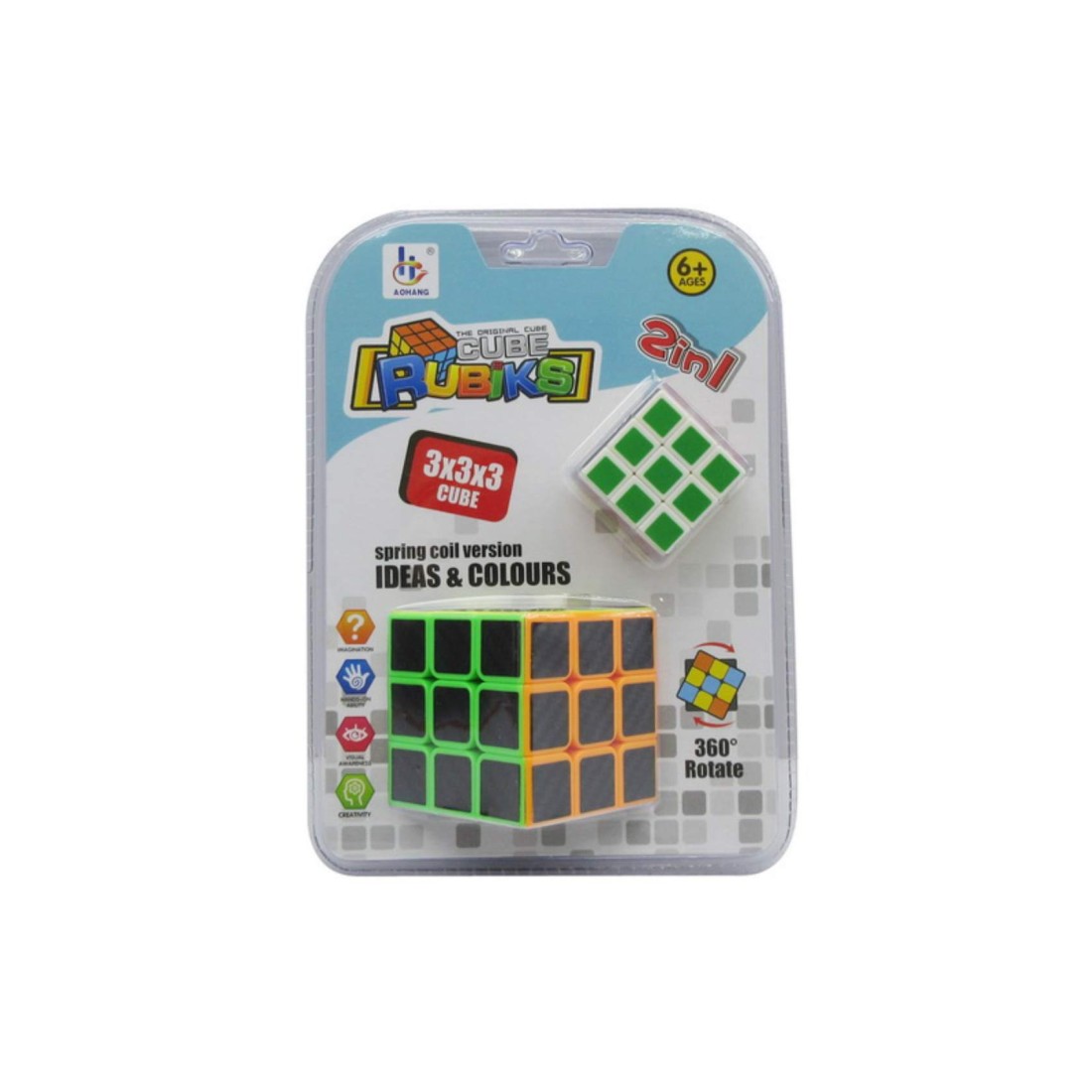 2-In-1 360-Degree Rubik&#39;s Cube 6000-10 Multicolour