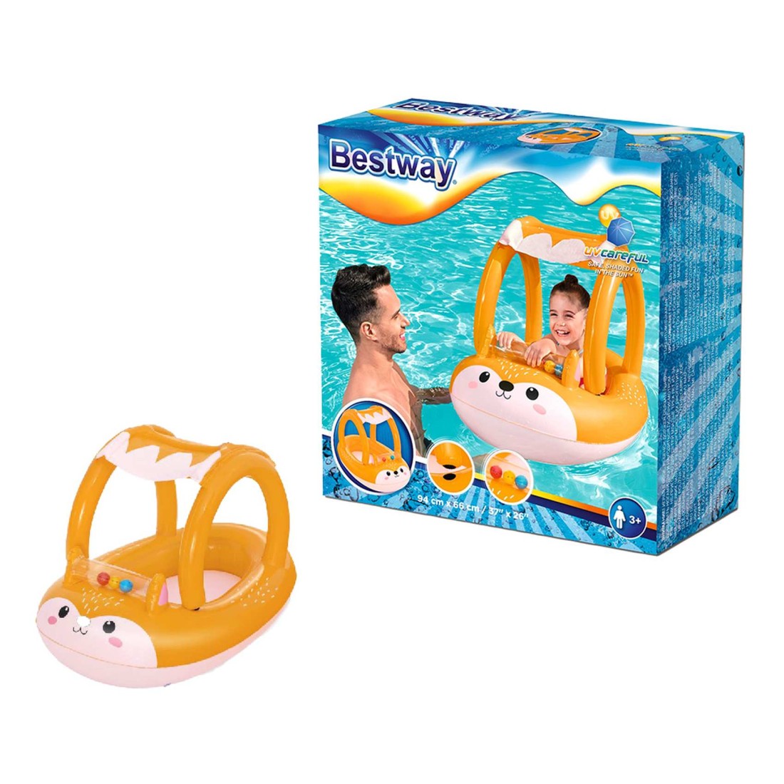 Bestway UV Care Babyseat Multicolour 94x66cm
