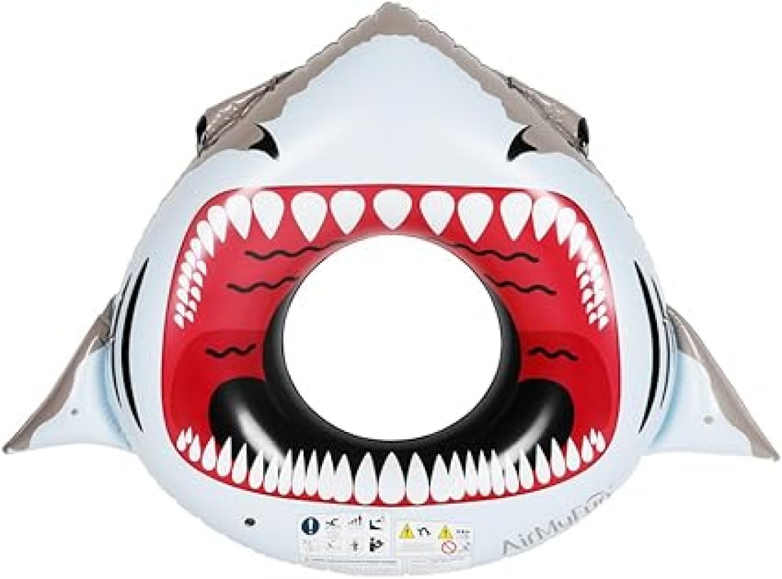 AIRMYFUN SWIM RING GREAT WHITE , 177x127CM ,14+ Years