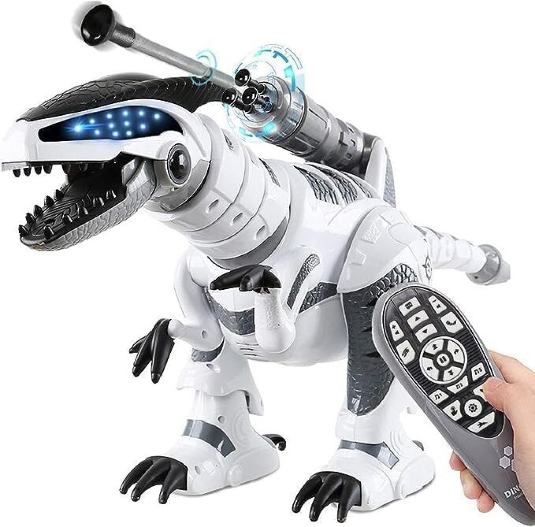 Dinosaur Robot Toy for Kids, Smart Programmable Giant Interactive Dinosaur with Walking, Singing, Dancing, and Light-Up Features, STEM Learning Gift for Boys and Girls
