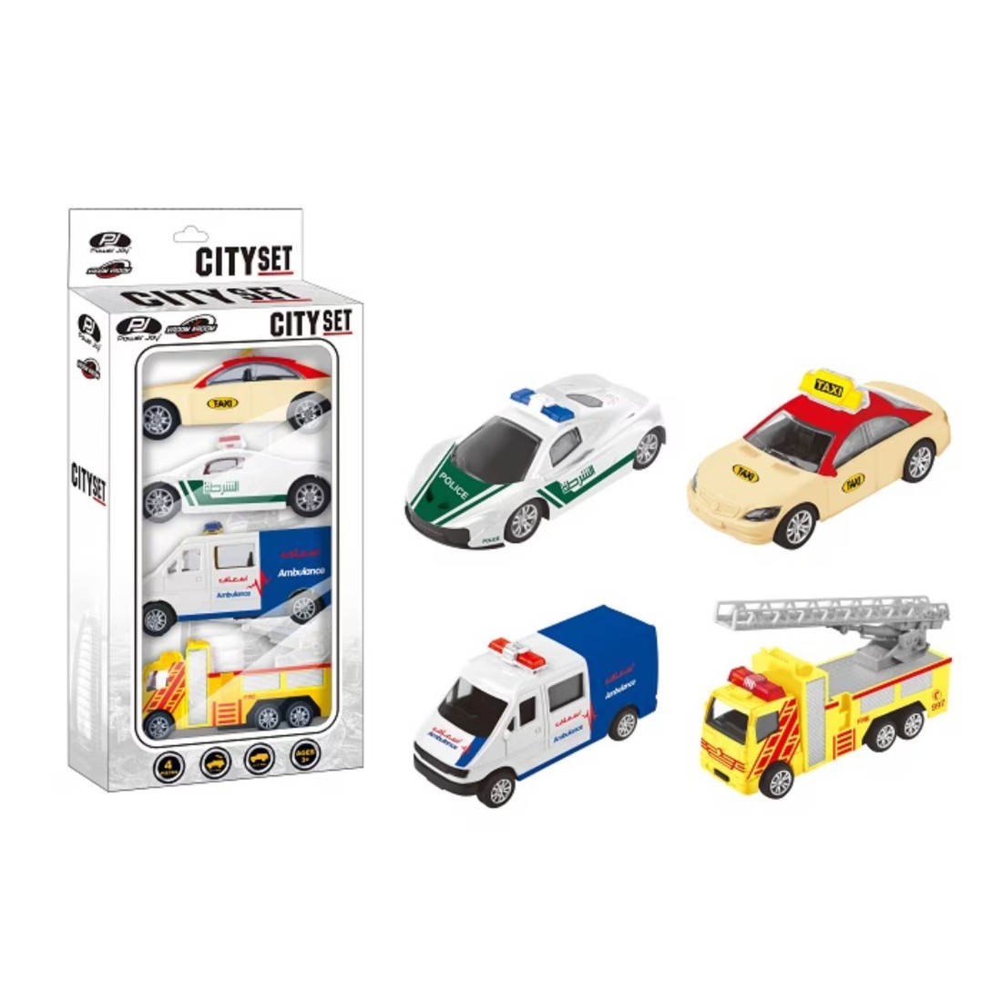 Power Joy 1:43 Dubai City RC Car Set Multicolour Pack of 4