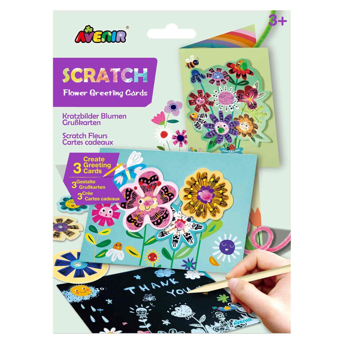 Avenir Scratch Greeting Cards AVCH2218(55-58) Assorted
