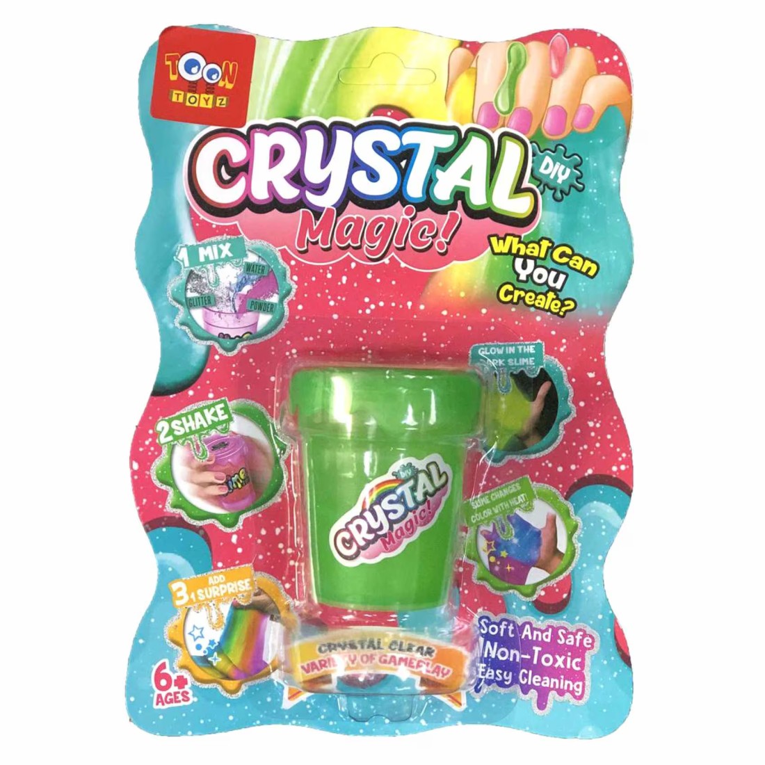Toon Toyz Crystal Magic DIY Slime Green