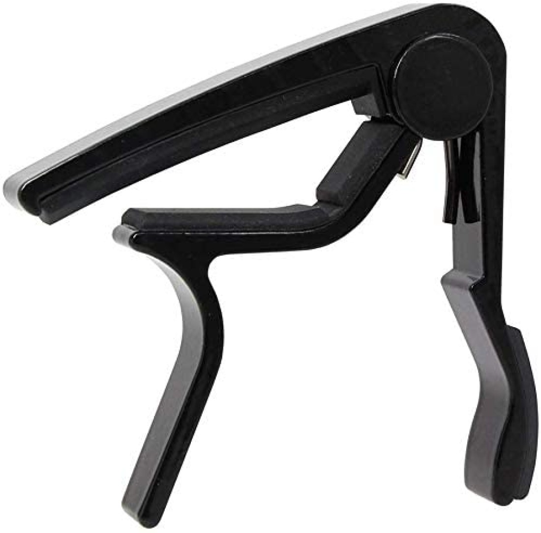 Mike Music Guitar Capo Black For 6 String Acoustic Electric Guitar Bass Guitar And Ukulele (Guitar Capo B4, Black)