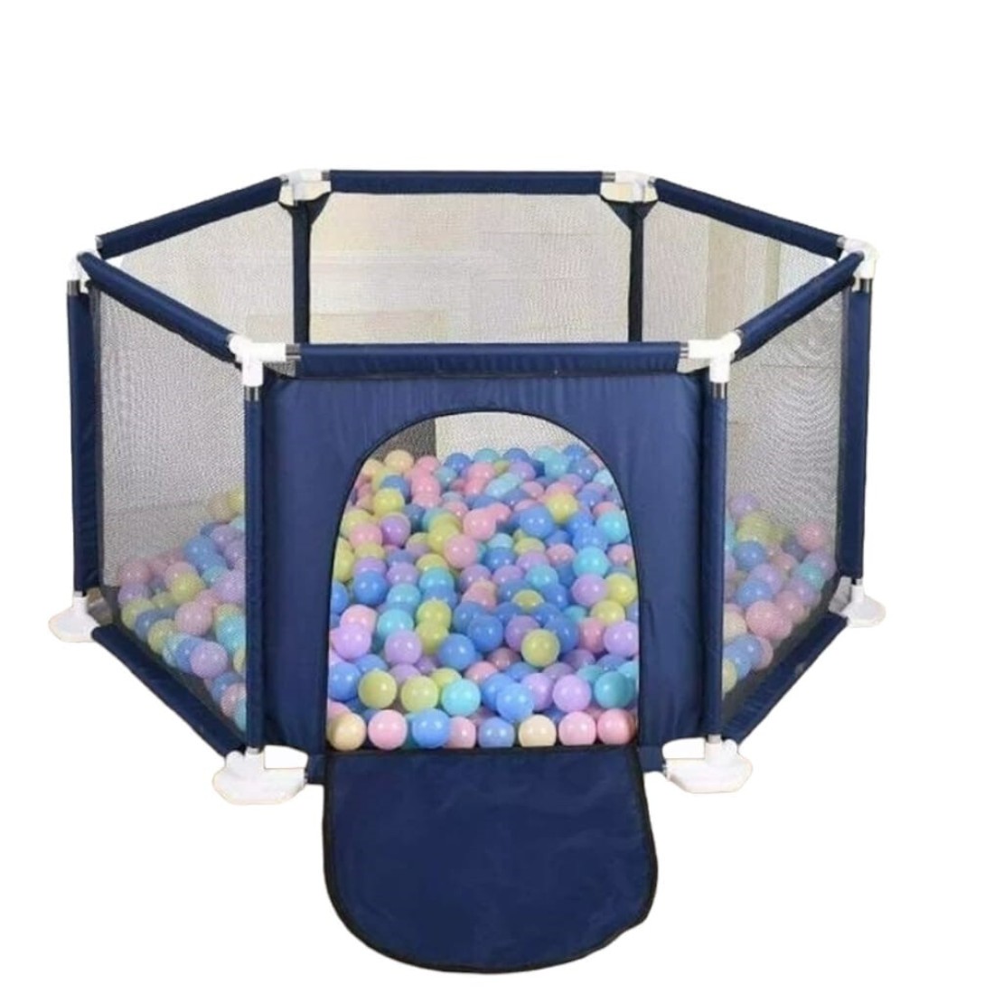 MyFunPlay Portable Playpen مع 30 كرة مجانية - كحلي