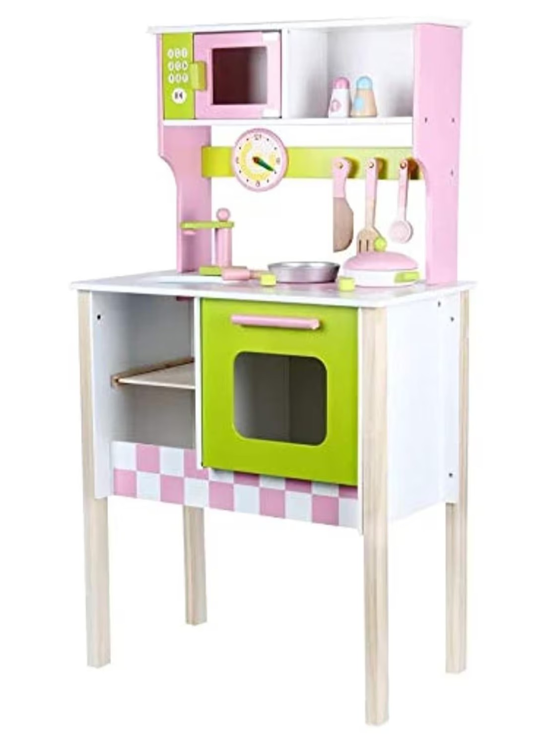 Wooden Pretend Play Kitchen Set for Kids – Simulation Cooking Toys with Utensils, Stove, Sink, and Accessories, Educational Role-Playing Kitchen Playset