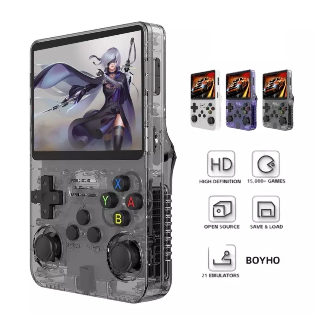 Handheld Retro Video Game Console – Linux System, 64GB Storage, 3.5-Inch IPS Screen, Portable Gaming Device with Preloaded Classic Games, 4000+ Titles,