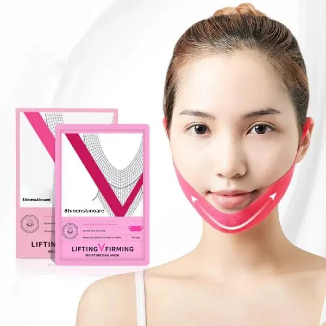 Slimming Face and Neck V-Line Lifting Mask – Firming Double Chin Up Lift Mask for Neck & Jawline – Tightening and Sculpting Treatment for a Slimmer Face (1pcs)
