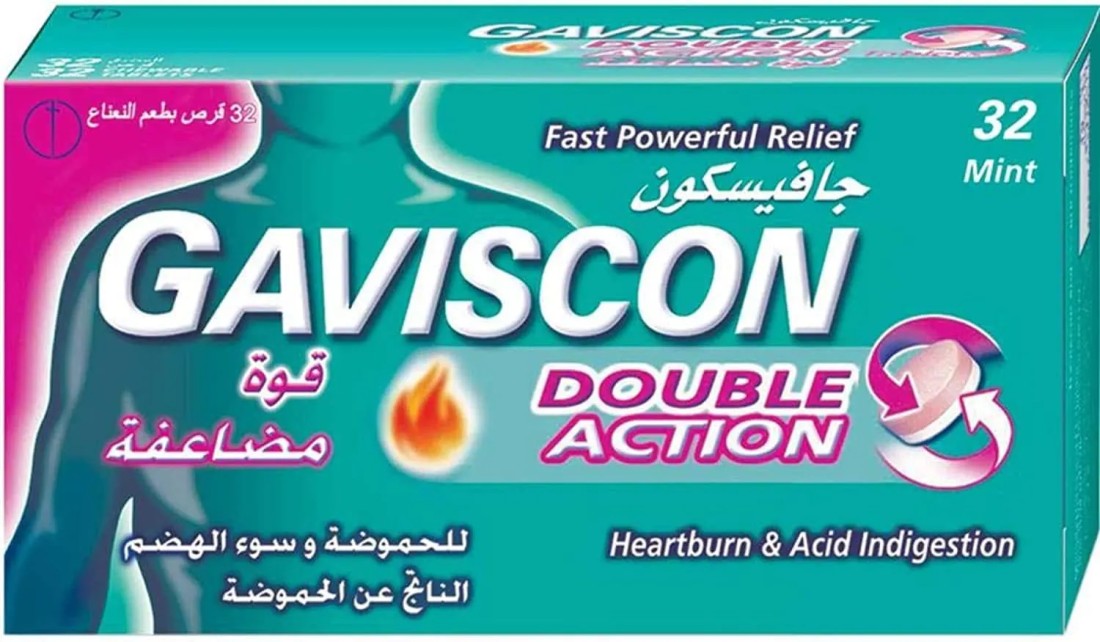Gaviscon Double Action Heartburn And Acid Indigestion 32 Tablets