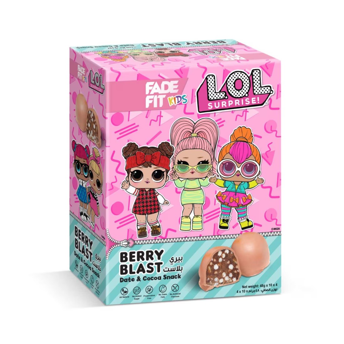 Fade Fit Kids Berry Blast Energy Balls, 45g
