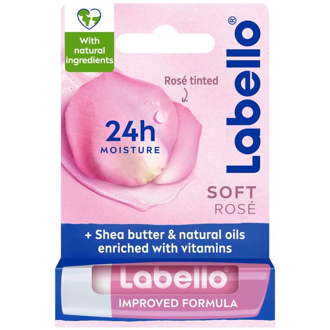 Labello Lip Care Moisturizing Lip Balm Soft Rose 4.8g
