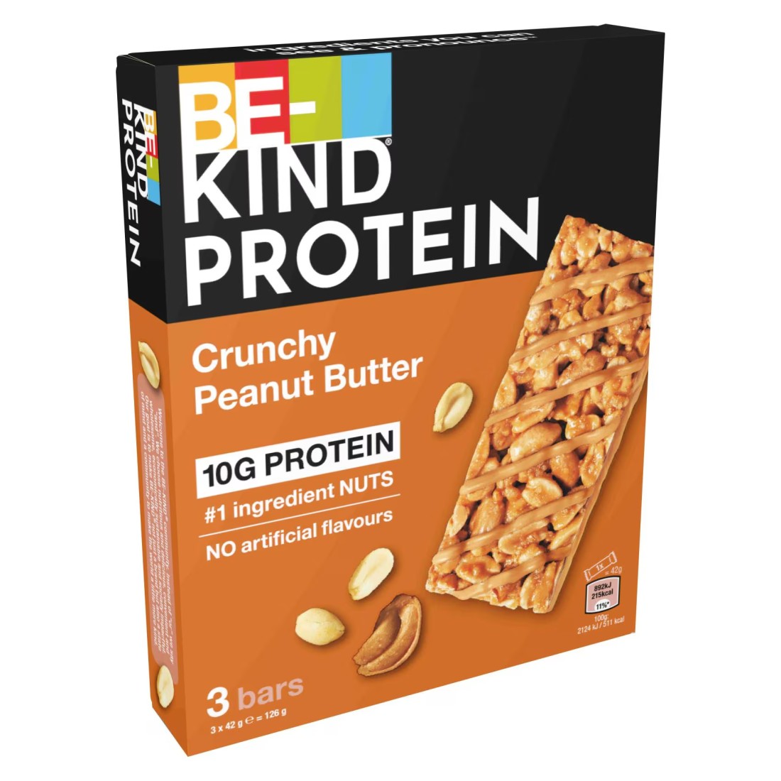 Be-Kind Crunchy Peanut Butter Protein Bar 42g Pack of 3