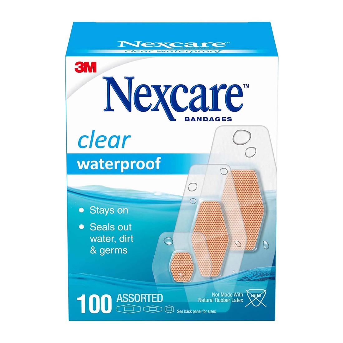 Nexcare Waterproof Bandaged Assorted Brown 30 count