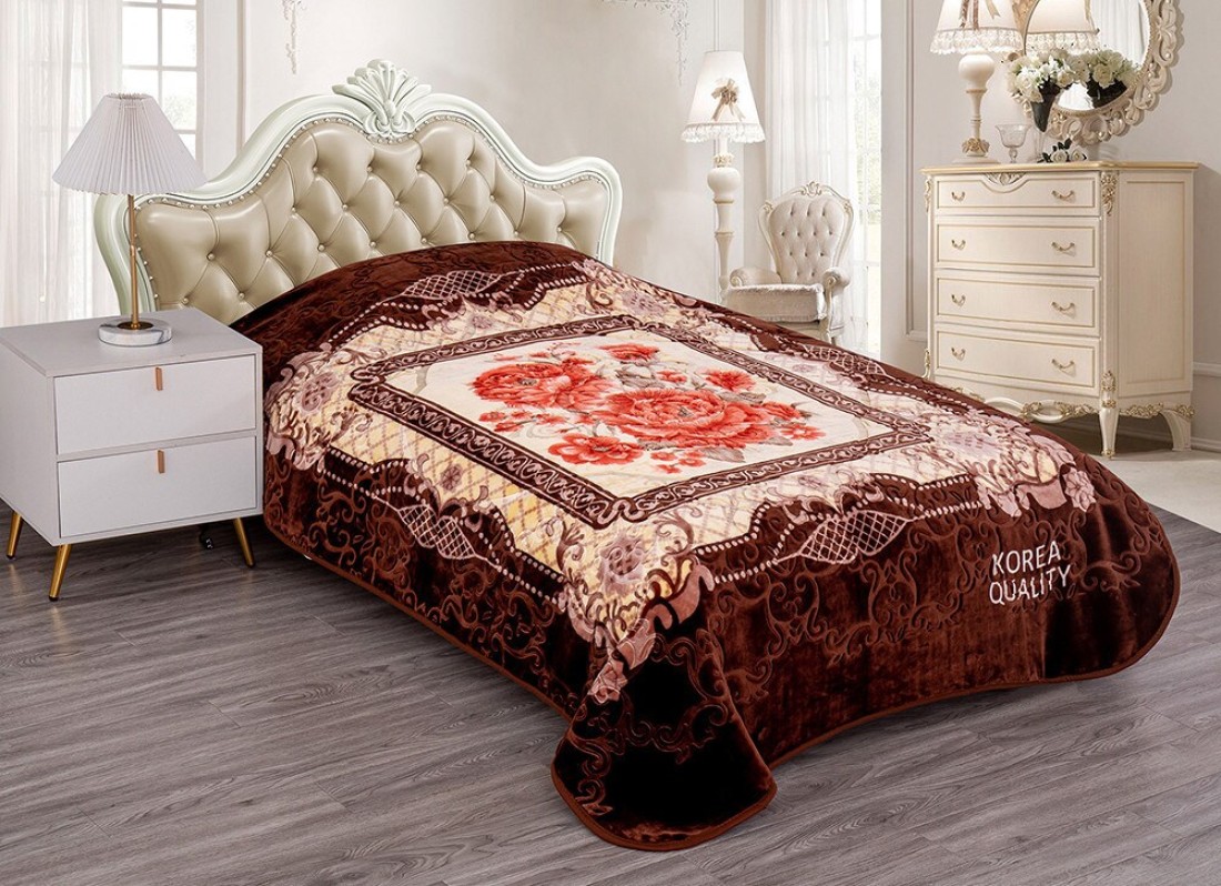 STARLIFE Single Ply Premium Korea Quality Blanket Made by 100% Polyester SPUN YARN Obtained from Virgin Polyester Which is Suitable for winter and Rainy Season 160*240CM