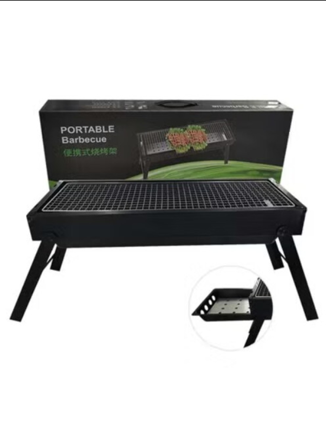 Portable Charcoal Grill, Folding BBQ Grill Multifunction Smokeless for Camping Hiking Picnics Traveling (Large)
