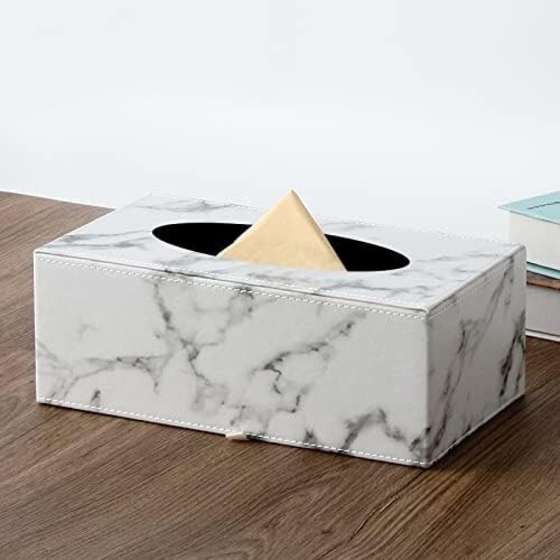 Tissue Box Cover Holder – Stylish Napkin Holder Organizer for Living Room, Office, Bedroom, and Bathroom – Elegant Design for Desk, Countertop, and Vanity