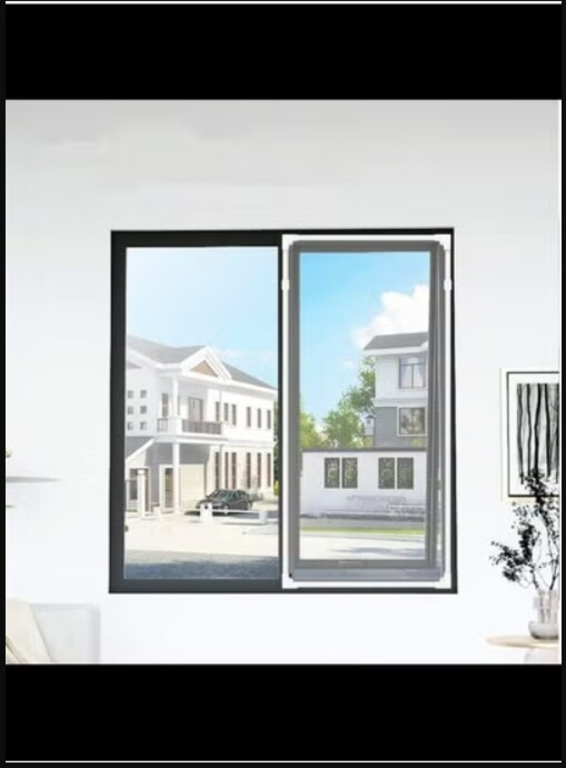 Magnetic Self-Adhesive Mosquito Net Removable Screen Window And Door Net Dark Gray Border + White Screen- 130 * 180cm