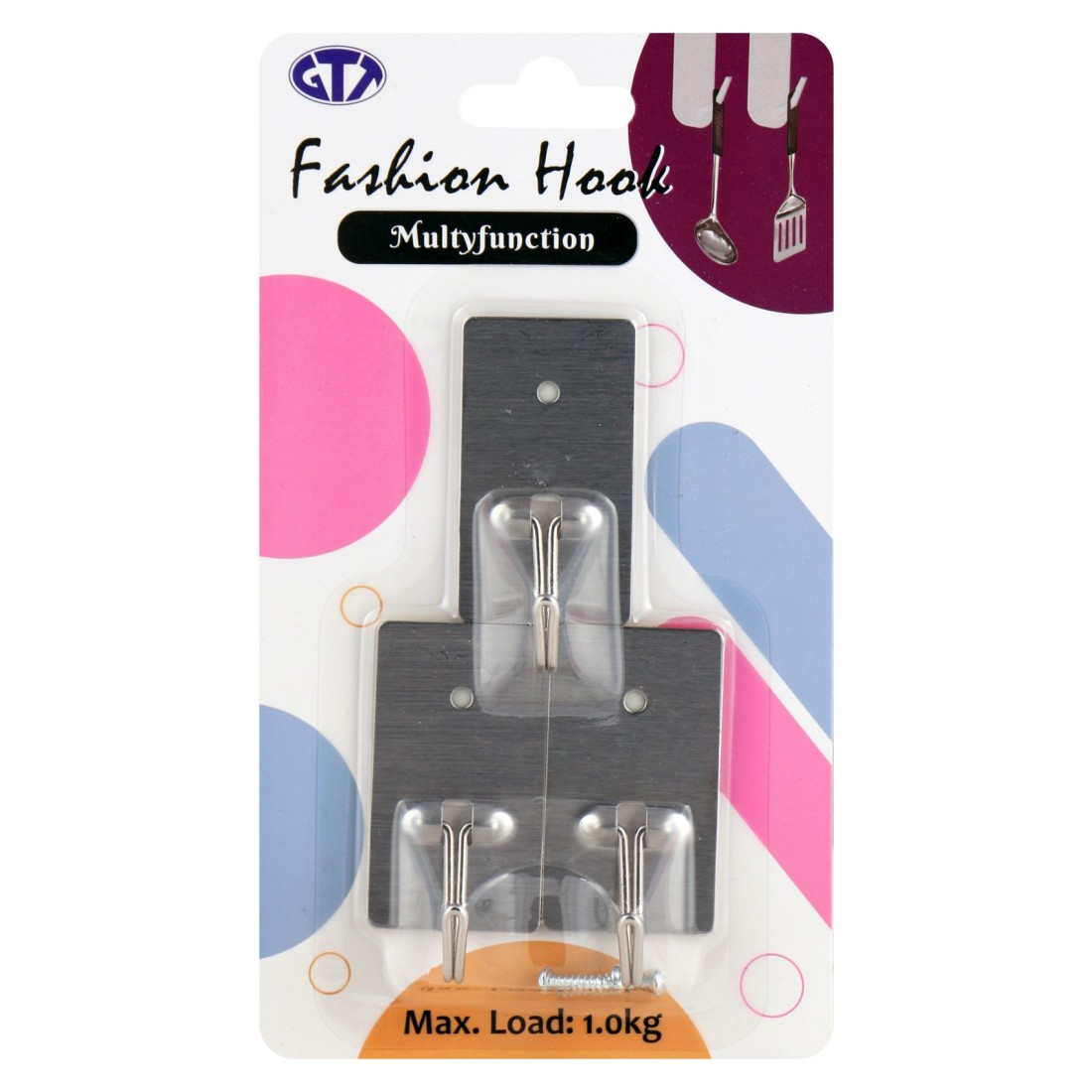 GTT Multifunctional Fashion Hook GTT-7671 Black Set of 3