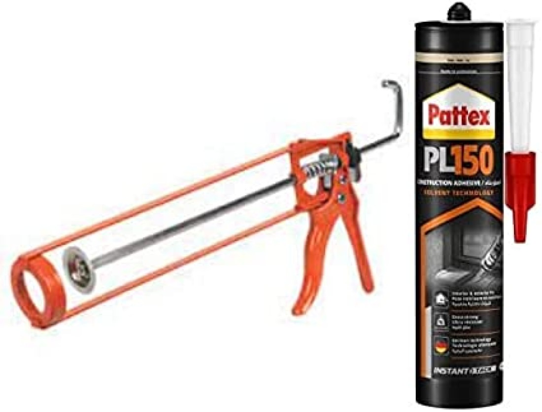 ABBASALI PATTEX PL 150 STRUCTURAL ADHESIVE 380GM TUBE WITH SILICON GUN ORANGE