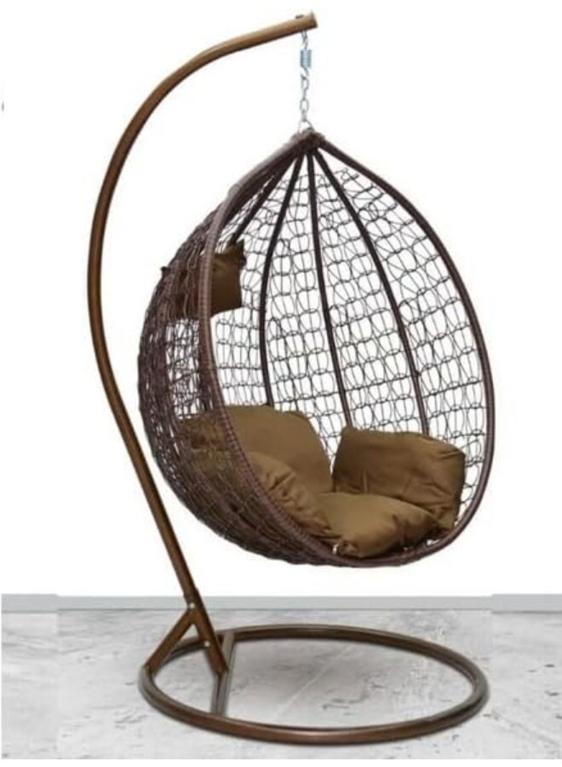 SULSHA Outdoor Comfortable Swing Chair Nordic Home Balcony Hanging Basket Wicker Chair Swing Leisure Bird's Nest Adult Hanging Chair for Terrace Balcony Garden