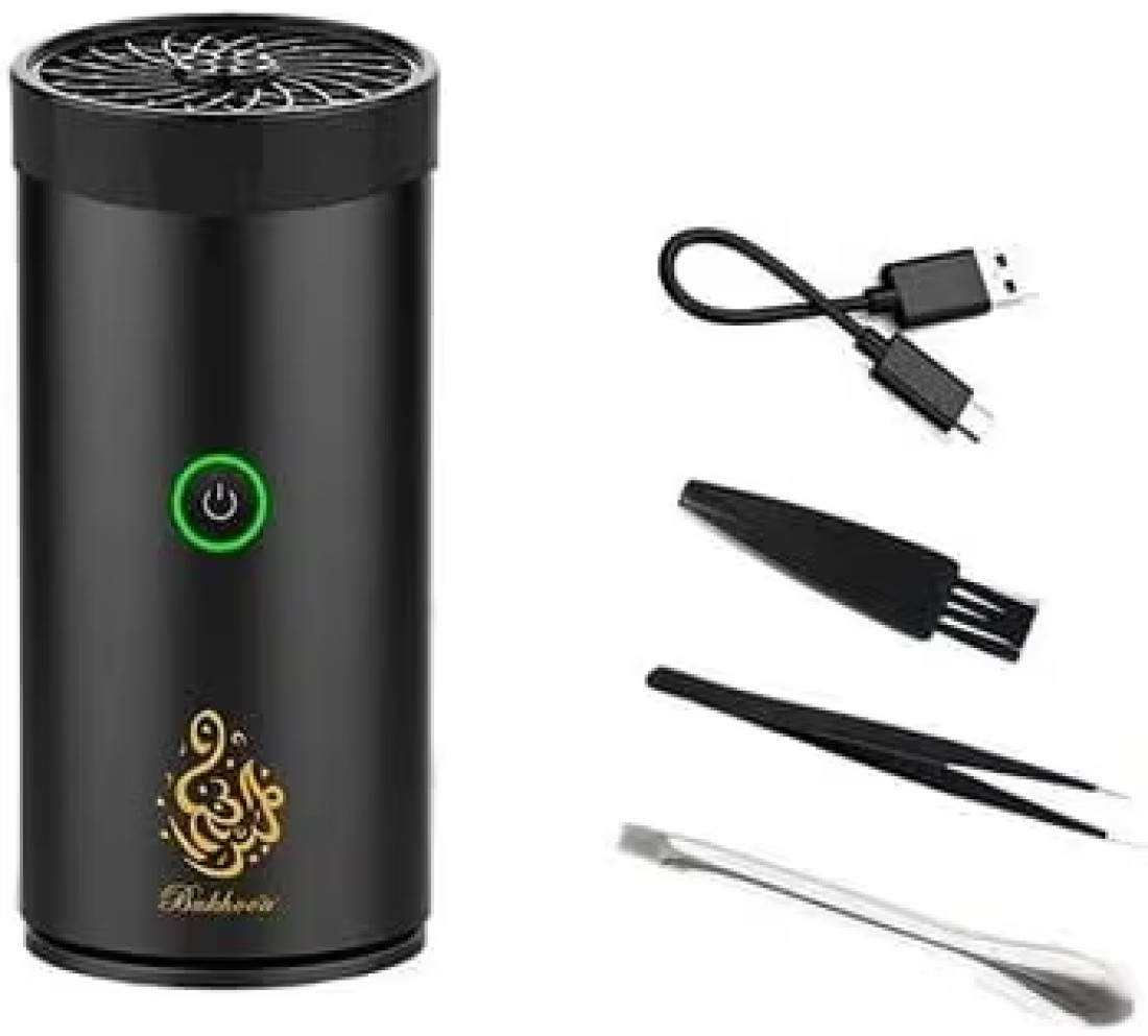 Aclix Rechargeable Bakhoor Incense Burner Black 14x7x7cm