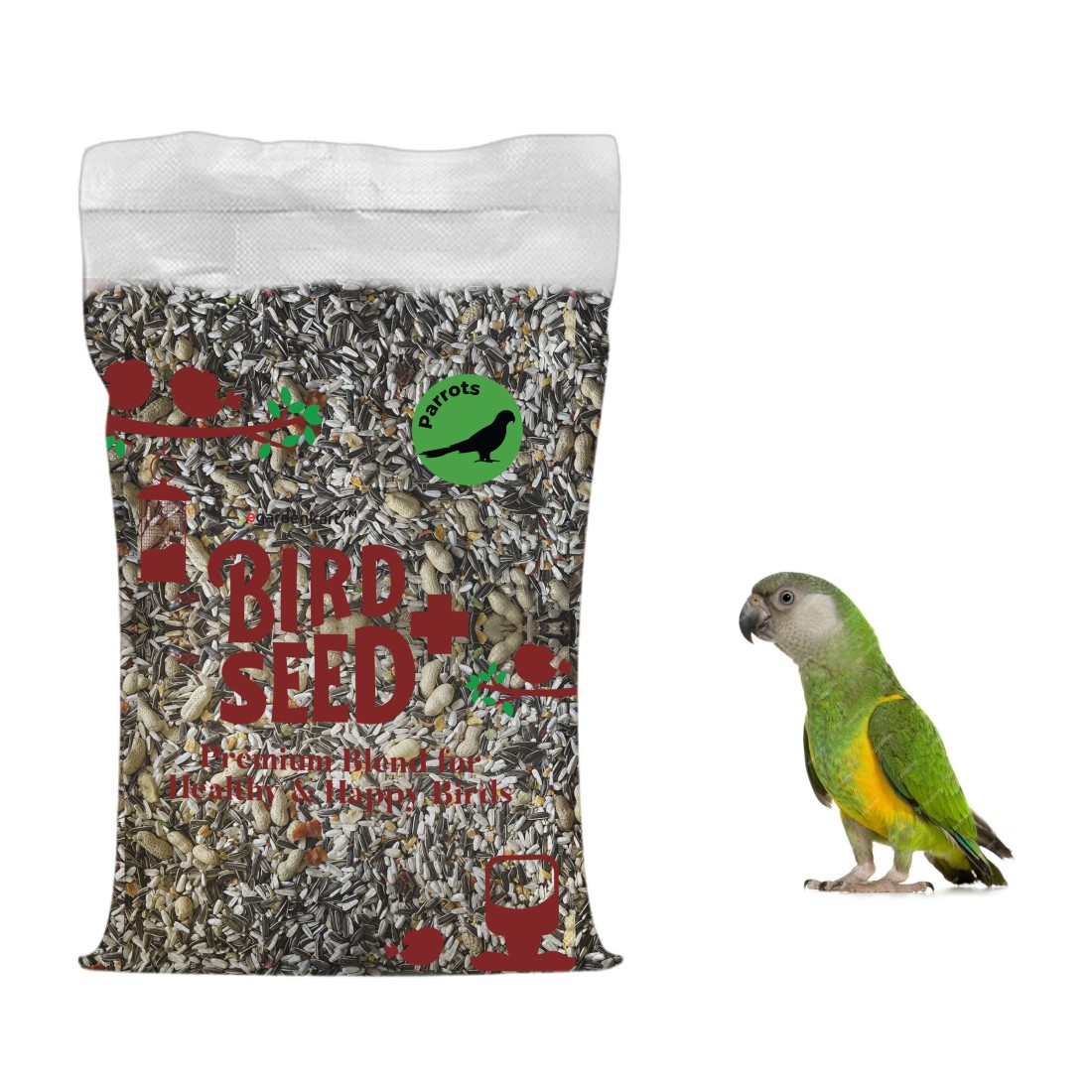 &quot;Egardenkart Premium Parrot Bird Food - Enriching Blend for Health and Happiness&quot; (8kg)