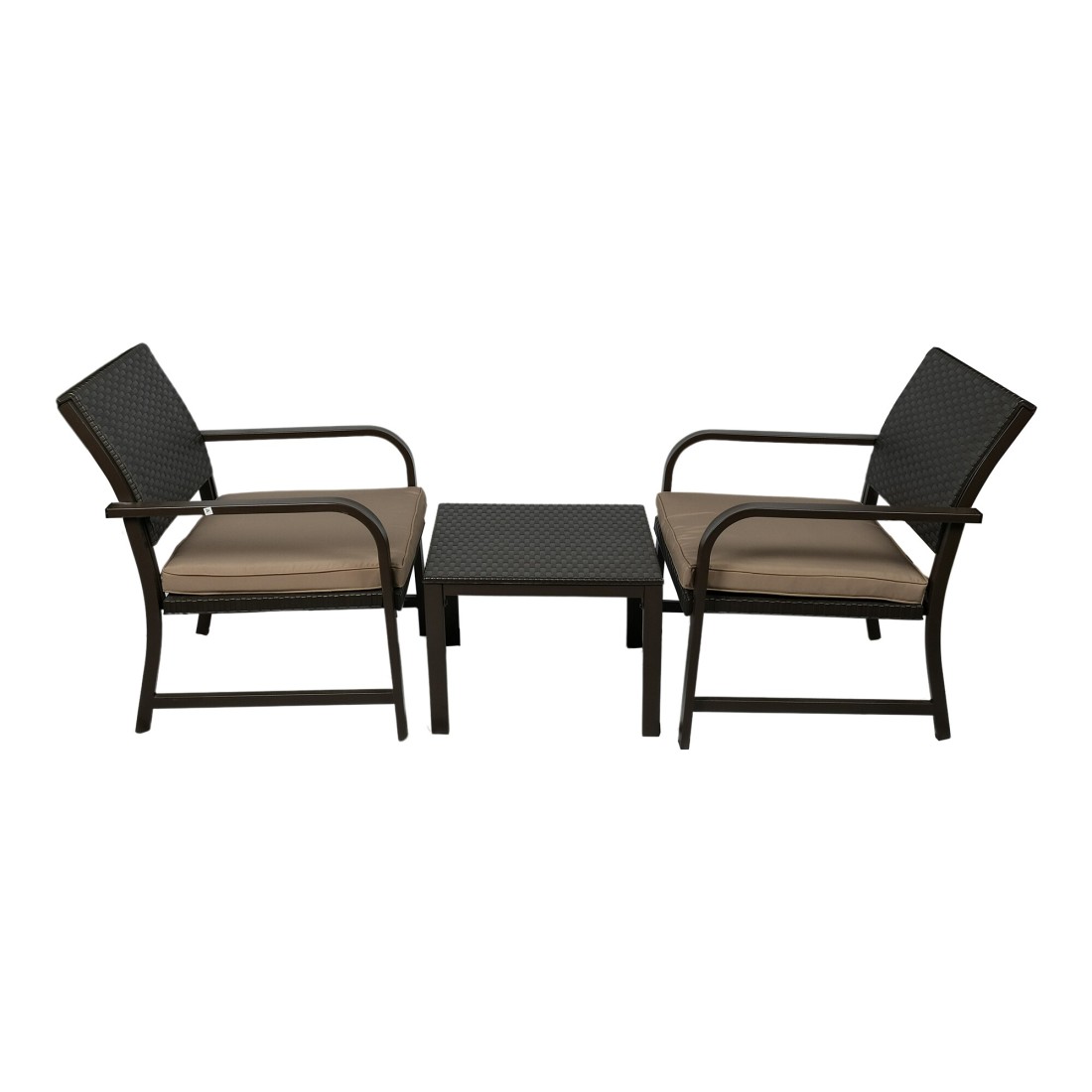 Jeffcoco Furniture Garden Lounge Set,Outdoor Chair with Cushions,Patio Outdoor Balcony Seat,Coffee Shop Set