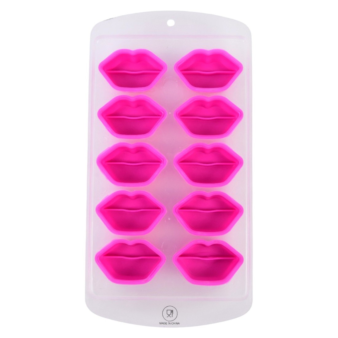 PP and TPR 10 Section Lip Shape Ice Tray