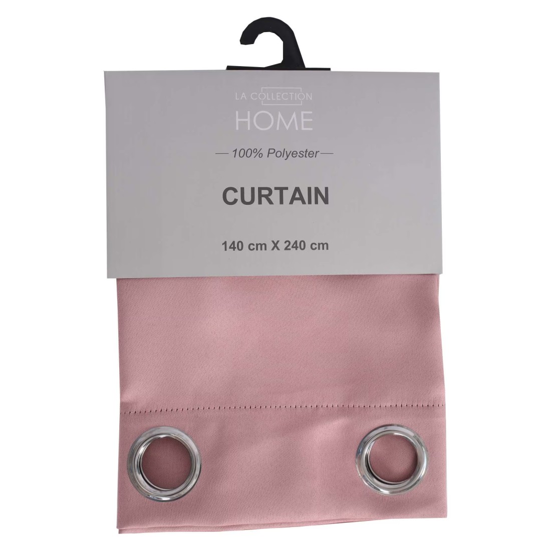La Collection 180GSM Polyester Black Out Curtain Light Pink 140x240cm