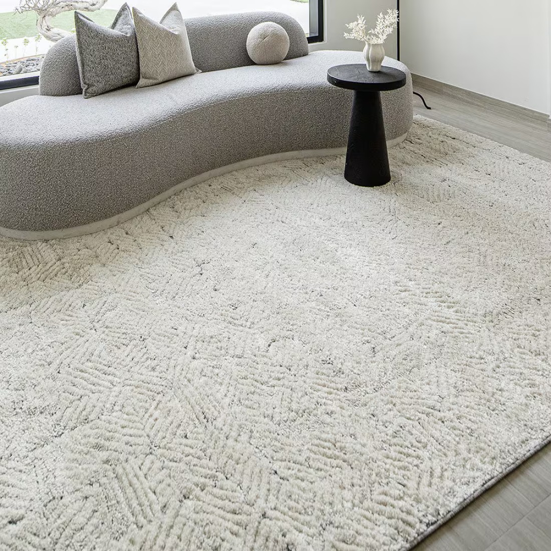 Conrad Sandy 150 x 80 cm Carpet Knot Home Designer Rug for Bedroom Living Dining Room Office Soft Non-slip Area Textile Decor