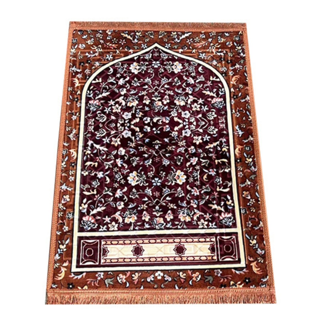 STARGOLD Traditional Turkish Prayer Mat, 70x110 cm Large Portable Multicolor Islamic Prayer Rug, Janamaz Sajjadah For Men And Women SG-P005