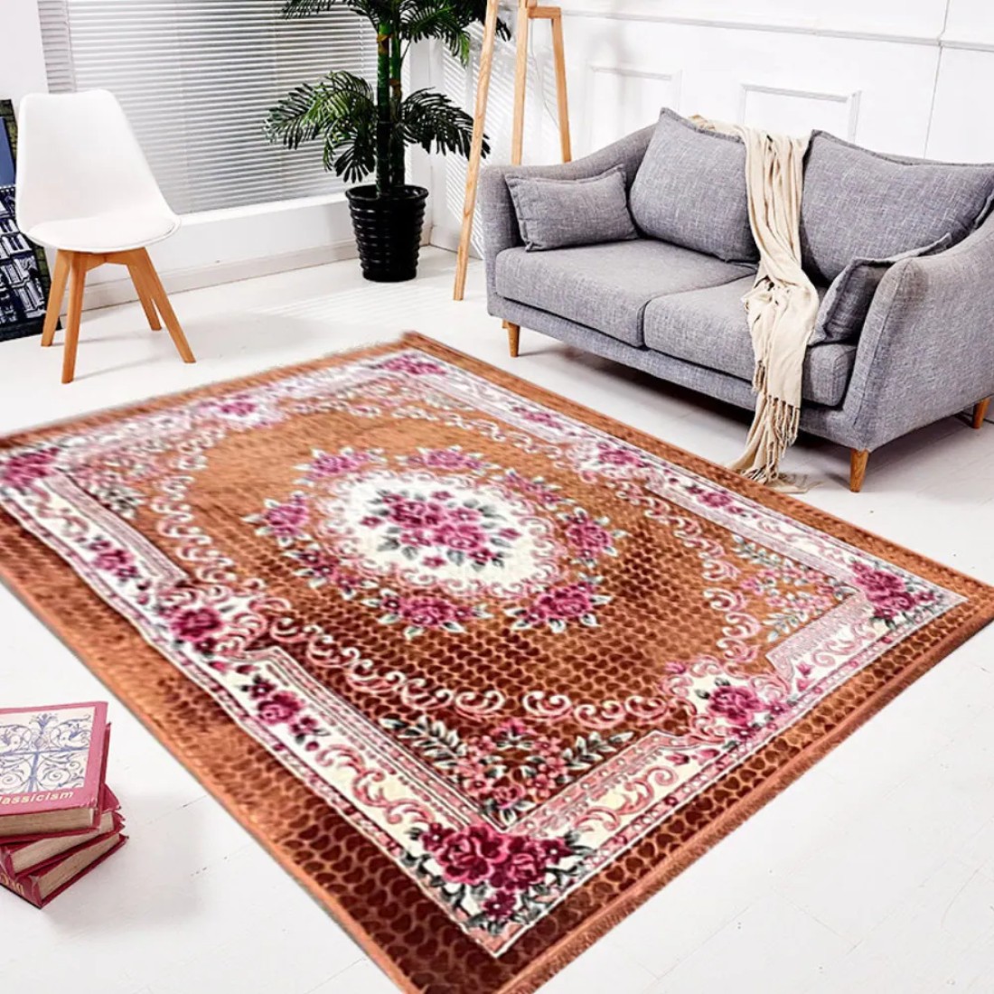 STARGOLD Luxurious Embossed Indoor Floor Carpet Bedroom and Living Room Rug Anti Slip Floor Carpets 200x300 cm SG-P017