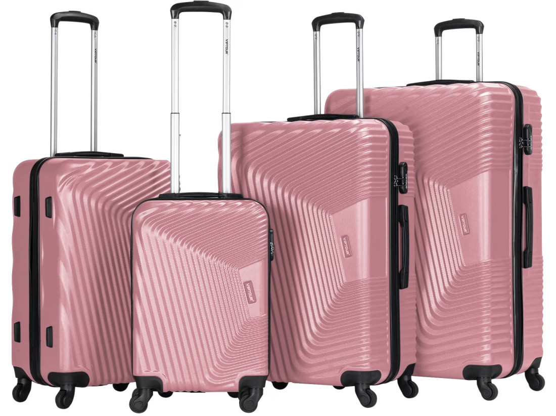 VIPTOUR Set of 4 ABS Trolley Luggage With Number Lock 20/24/28/32 Inches