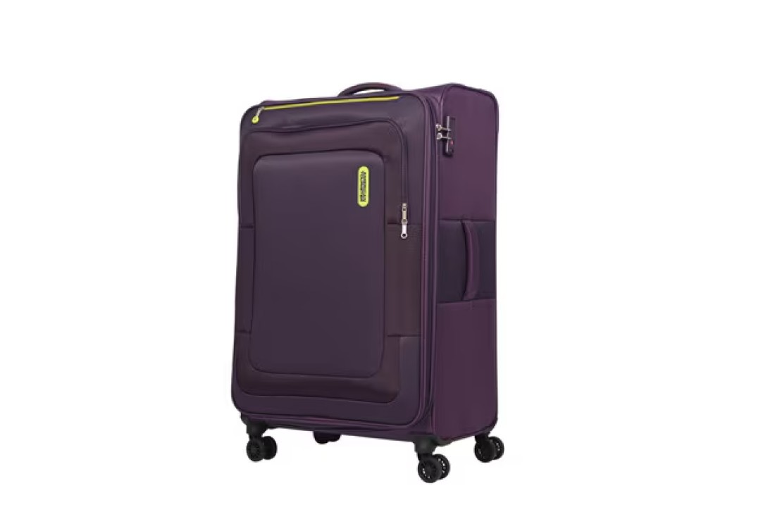 American Tourister Duncan Spinner 2 Wheel Luggage Trolley Purple 83cm