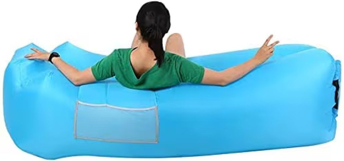 Portable Inflatable Air Bed Sofa Outdoor Beach Camping Sleeping Bag Couch Lounger Chair Sleeping Bag Air Chair for Travelling, Camping, Hiking and Beach Parties
