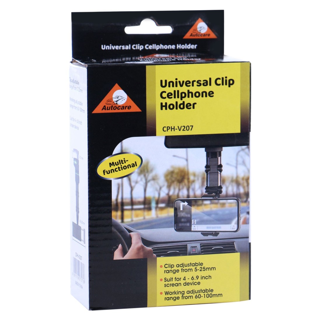 Autocare Adjustable View Mirror Universal Clip Cellphone Holder CPH-V207