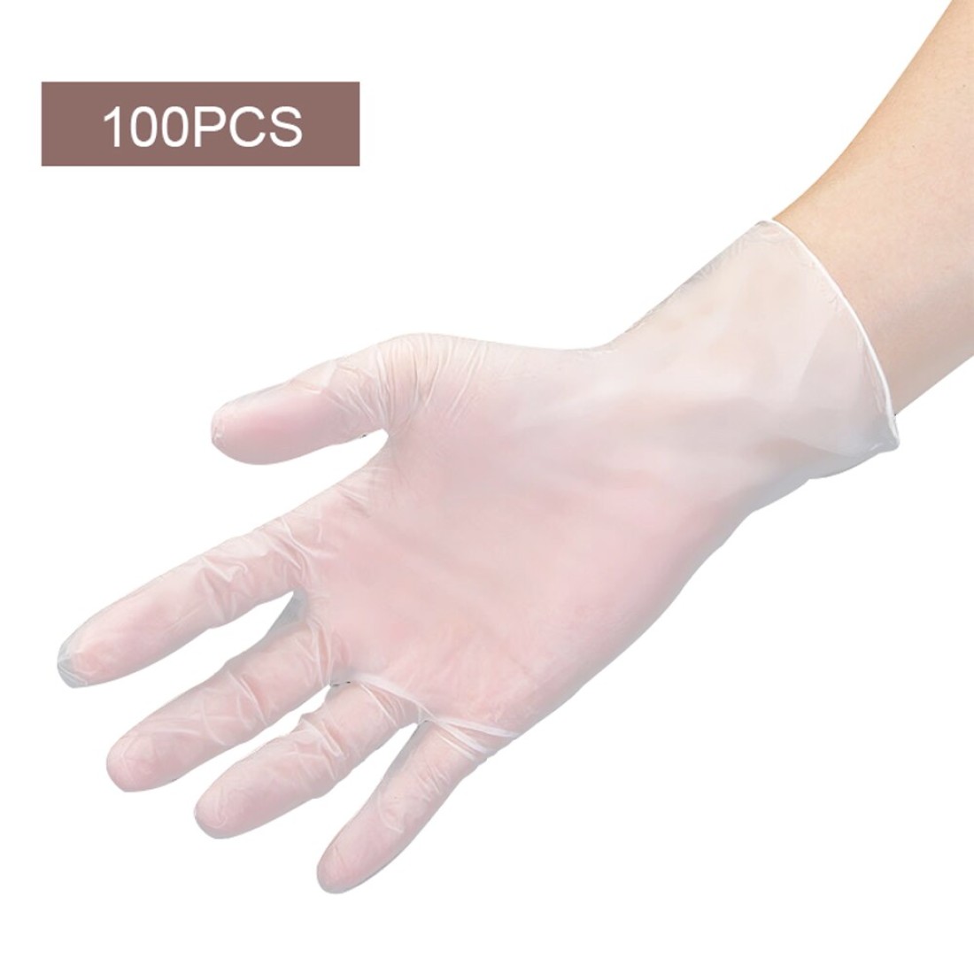 Generic-100PCS Disposable Gloves for Home Cleaning Food Cooking PVC Transparent Gloves Latex-Free Kitchen Restaurant Gloves