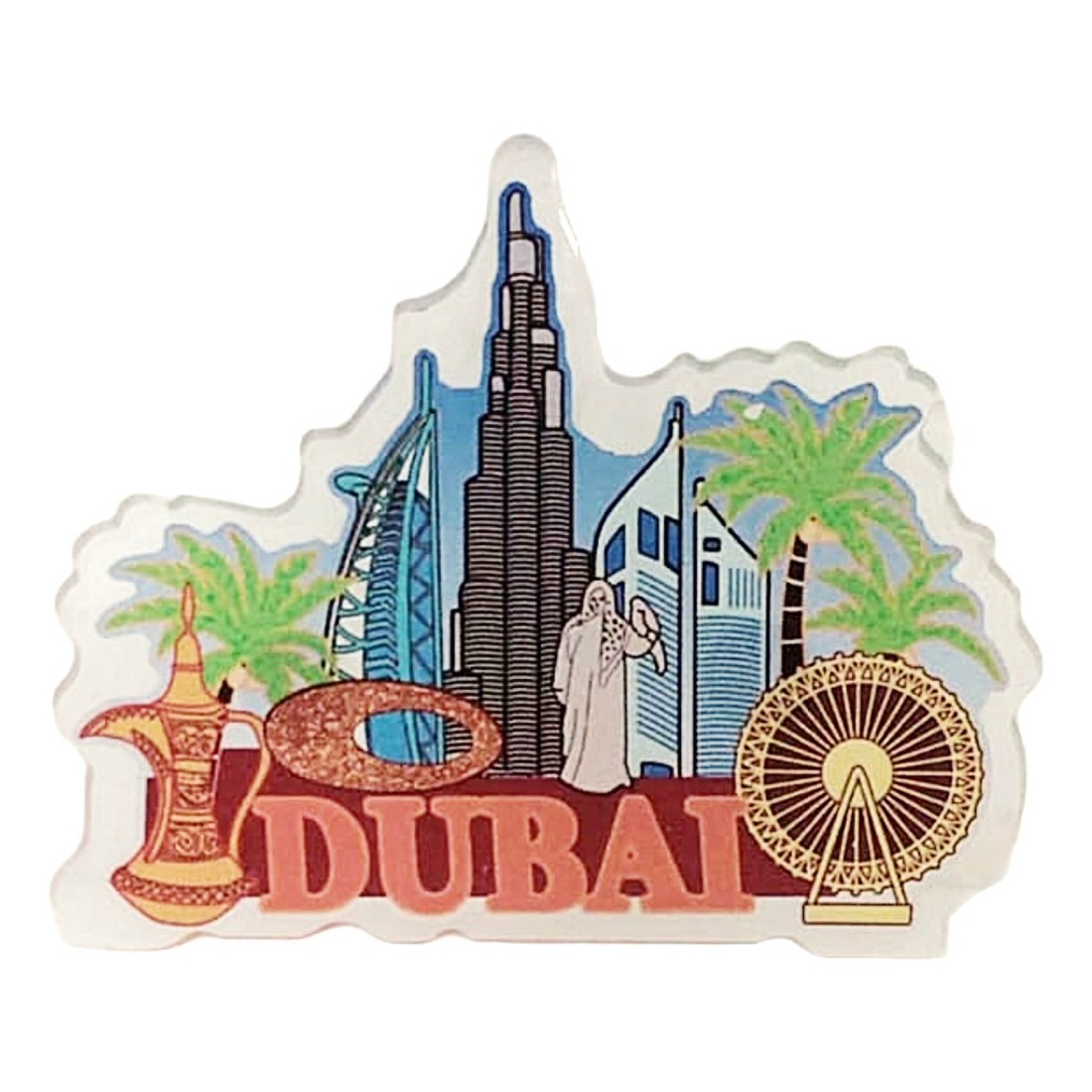 أهلاً الإمارات مغناطيس كريستال متنوع