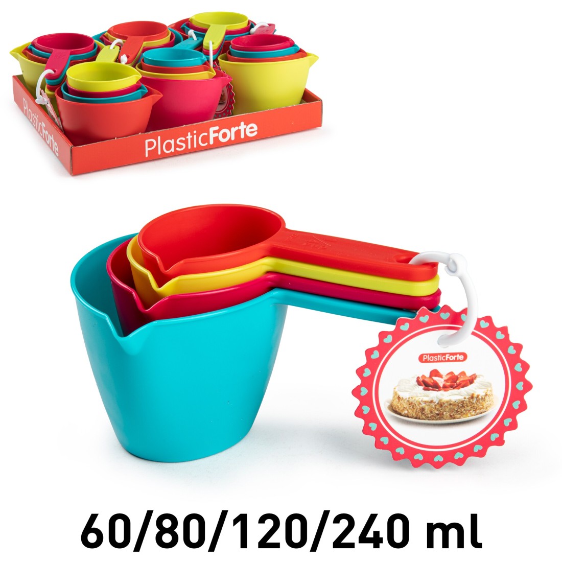 PLASTICFORTE Set of 4 Measuring Ladles