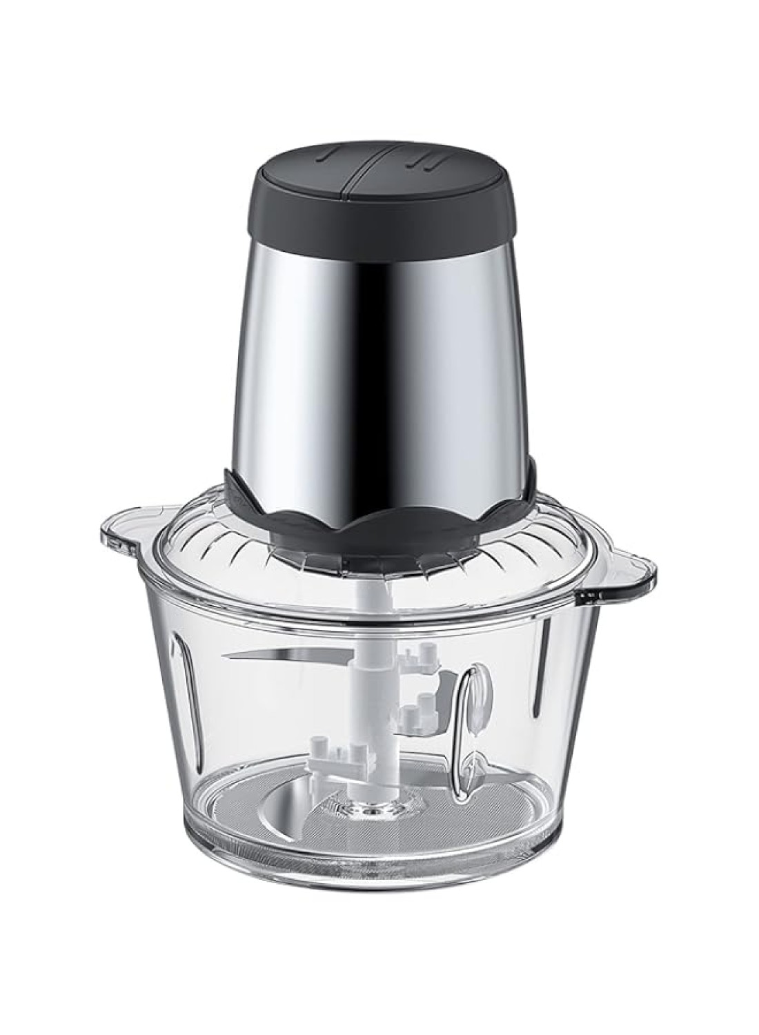 Arabest Meat Grinder Electric, 2L Food Glass Processor Meat Blender Food Chopper for Meat, Vegetables, Fruits and Nuts with 4 Sharp Blades, 1 Glass Bowl, 2 Speed Levels (2, Glass)