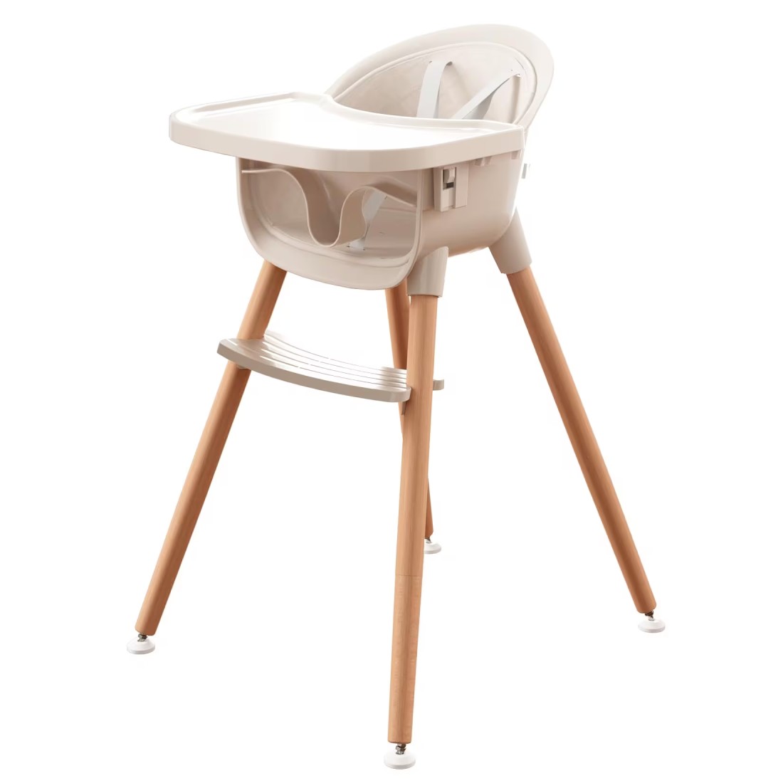 Fodoss 3-in-1 Wooden High Chair for Babies and Toddlers,Convertible Easy Clean Infant Highchair,Silla Modern Design para Comer De Bebe