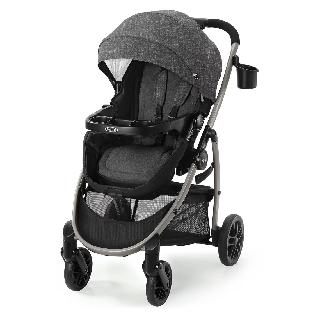 Graco Modes Pramette Stroller Baby Stroller with True Pram Mode Reversible Seat One Hand Fold Extra Storage Child Tray Redmond